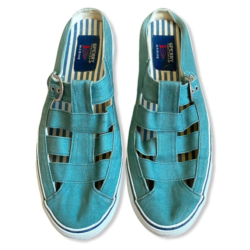 Sperry 9 1/2 Marine teal mules Women